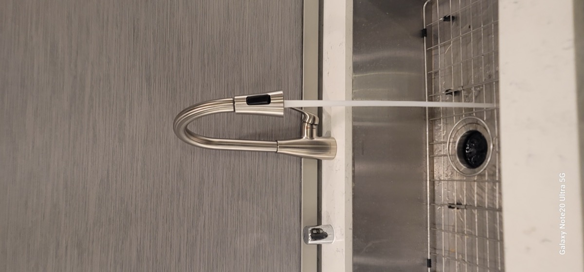 Kitchen faucet installed and tested in Las Vegas home